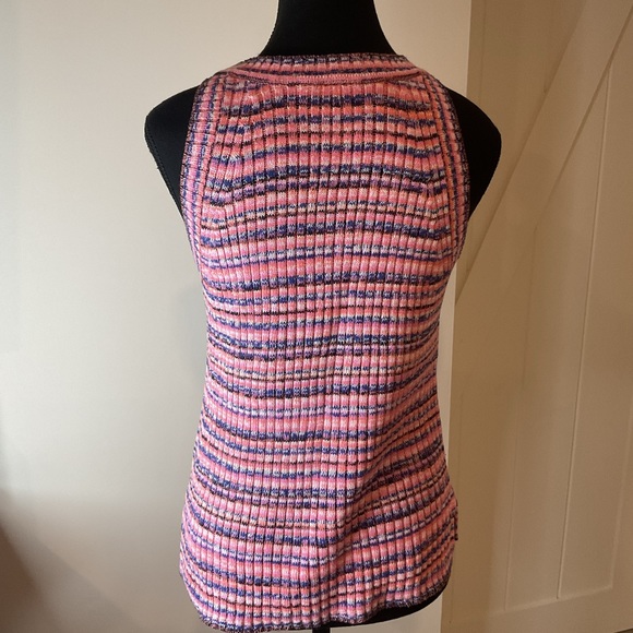 The Gap Ribbed Pink multicoloured Sweater tank - Picture 3 of 6
